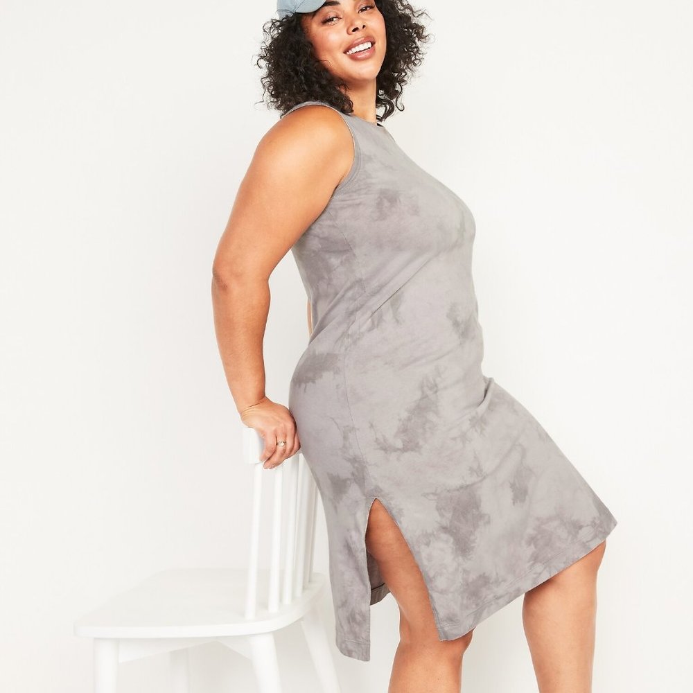 Old Navy Vintage Tie-Dye Sleeveless T-Shirt Shift Dress Plus Size 1X XXL